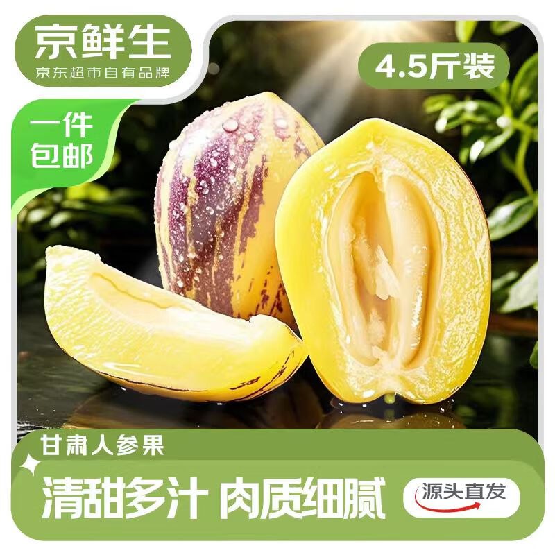 自营京鲜生 甘肃沙漠人参果拍下【19.9元】得净重4.5斤