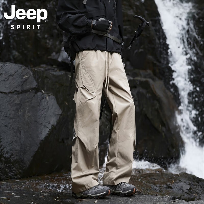 吉普JEEP 男冲锋裤 伞兵休闲裤任选2件69元起；加绒款+10元/条