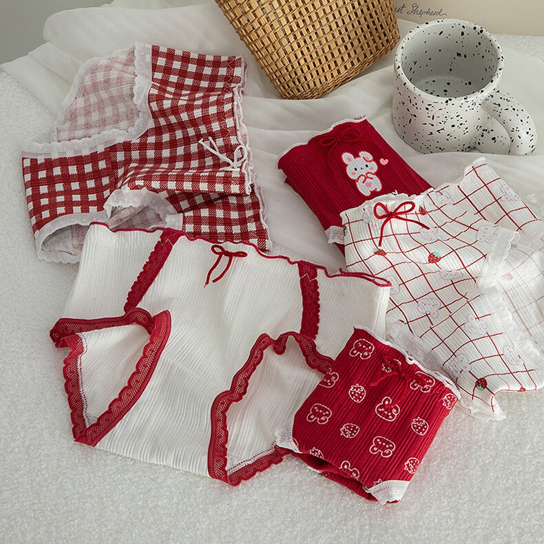 卡拉美拉 女士纯棉内裤 3条